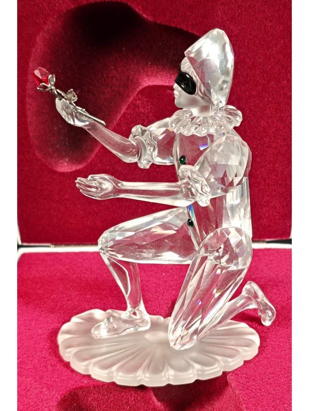 2001 Annual SWAROVSKI SCS Crystal MASQUERADE HARLEQUIN With Plaque Base & Box